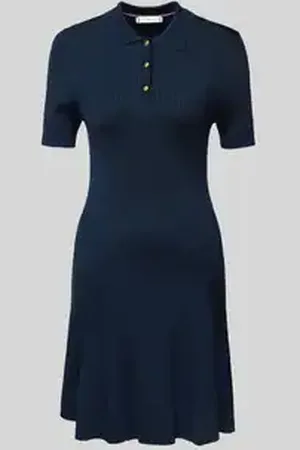 Tommy Hilfiger Knielange polojurk in riblook