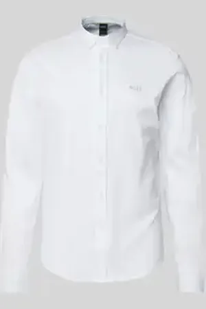 HUGO BOSS Slim fit vrijetijdsoverhemd met button-downkraag, model 