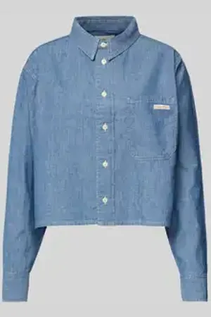 Calvin Klein Korte blouse in denimlook
