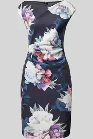 Swing Cocktailjurk met bloemenmotief