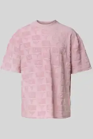 Carlo Colucci Loose fit T-shirt met opstaande kraag