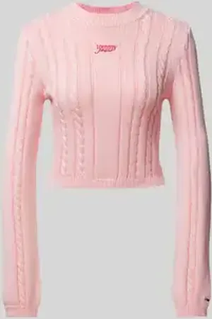 Tommy Hilfiger Korte gebreide pullover van puur katoen