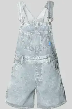 Hugo Blue Regular fit korte tuinbroek met labeldetail, model 