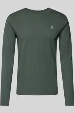 Marc O’ Polo Shirt met lange mouwen van katoen met labelprint