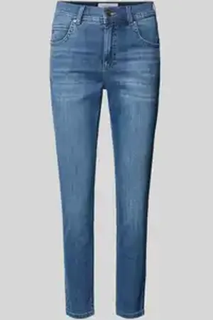 Angels Korte jeans met labelpatch, model 