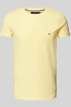 Tommy Hilfiger Slim fit T-shirt met logostitching