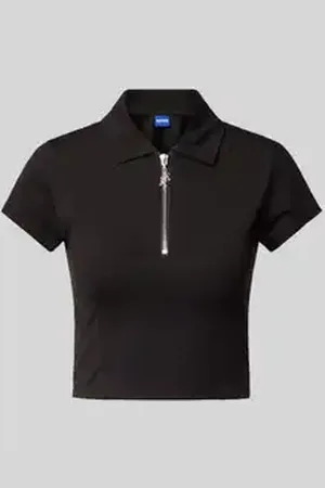 Hugo Blue T-shirt met ritssluiting, model 
