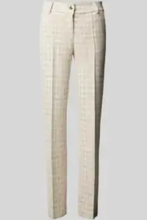 Brax Slim fit stoffen broek met persplooien, model 