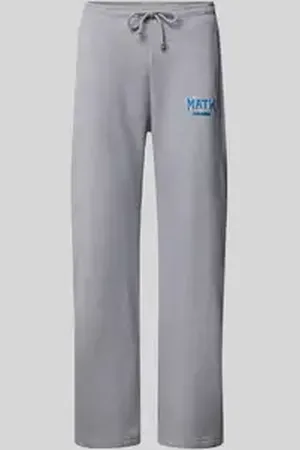 Review Regular fit sweatpants met labelprint