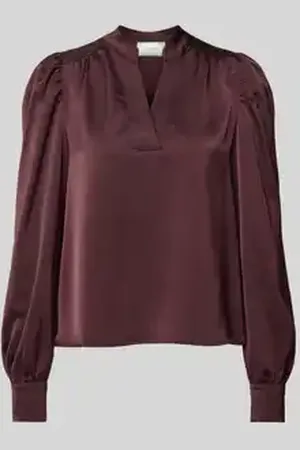 Neo Noir Regular fit blouse met V-hals, model 