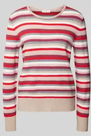 Christian Berg Gebreide pullover van viscosemix met ronde hals