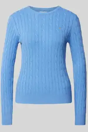 GANT Gebreide pullover met labelstitching