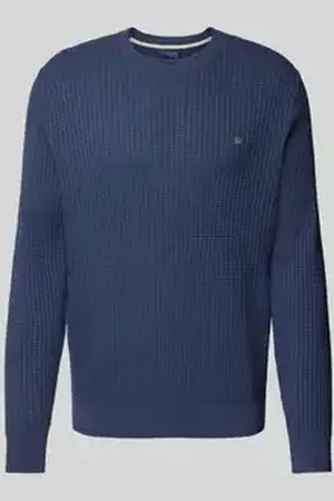 Christian Berg Regular fit gebreide pullover met structuurmotief