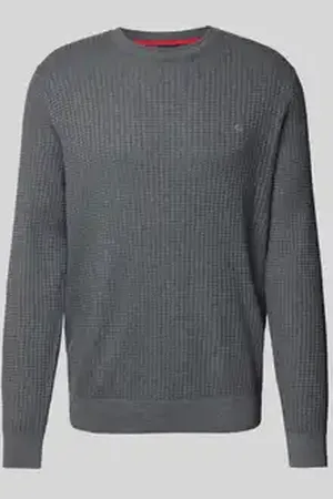 Christian Berg Regular fit gebreide pullover met structuurmotief