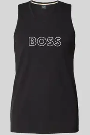 HUGO BOSS Tanktop met labelprint, model 