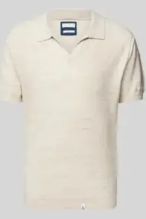 Colours & Sons Regular fit poloshirt met V-hals