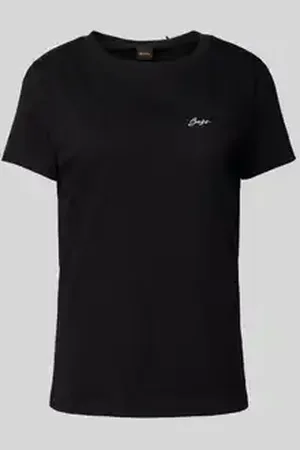 HUGO BOSS T-shirt met labelstitching, model 