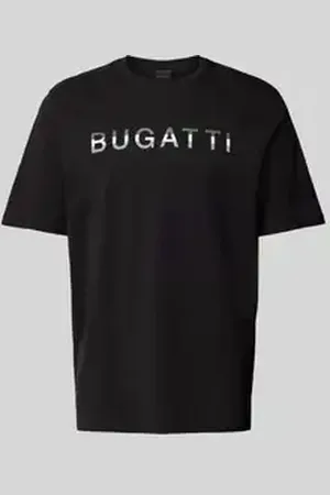 Bugatti T-shirt met labelprint