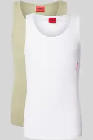 HUGO BOSS Tanktop met labelprint in een set van 2 stuks