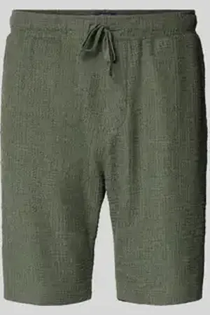 McNeal Korte regular fit broek met structuurmotief