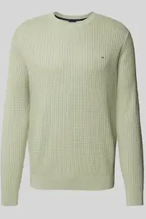 Christian Berg Regular fit gebreide pullover met structuurmotief