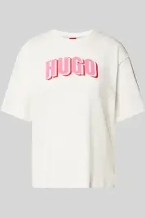 HUGO BOSS T-shirt met labelprint, model 