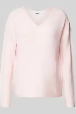 ONLY Regular fit gebreide pullover met V-hals, model 