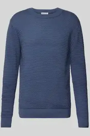 Knowledge Cotton Apparal Gebreide pullover met structuurmotief, model 