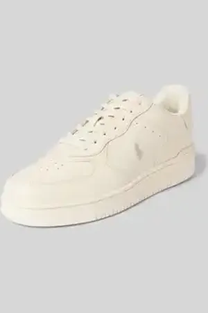 Ralph Lauren Leren sneakers met logostitching, model 