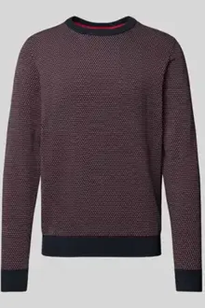 Bugatti Gebreide pullover met ribboorden