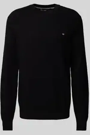Christian Berg Regular fit gebreide pullover met structuurmotief