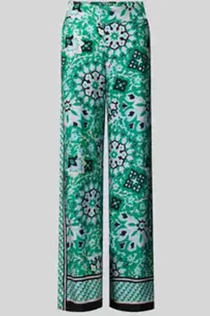 Comma, Straight leg stoffen broek met elastische band