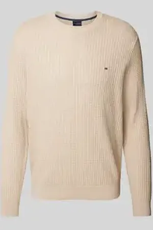 Christian Berg Regular fit gebreide pullover met structuurmotief