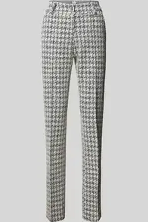 Brax Slim fit stoffen broek met persplooien, model 