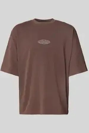 Review Oversized T-shirt met labelstitching