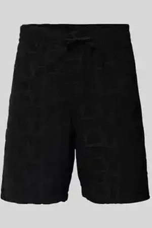 EA7 Korte regular fit broek met structuurmotief