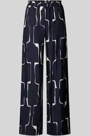 Milano Wide fit stoffen broek met elastische band