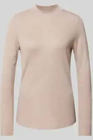 Street one Shirt met lange mouwen van viscosemix met opstaande kraag