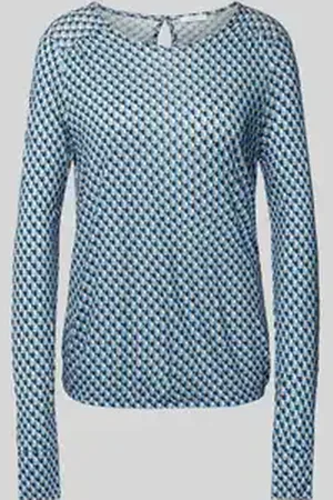 Opus Shirt met lange mouwen en ronde hals, model 