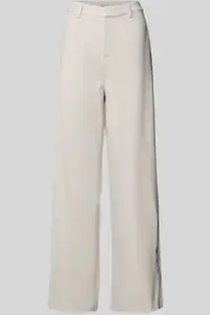 Calvin Klein Wide leg stoffen broek met steekzakken, model 