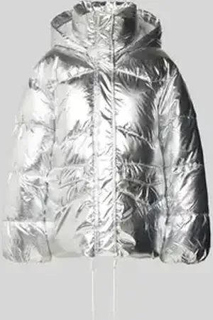 ONLY Boxy fit gewatteerd jack met metallic glanzende bovenmateriaal, model 