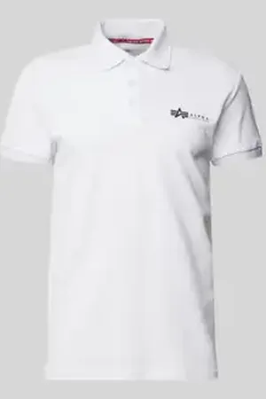 Alpha Industries Regular fit poloshirt met labelprint