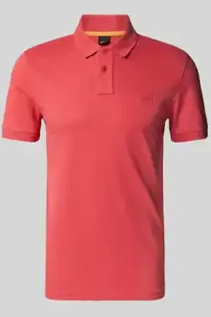 HUGO BOSS Slim fit poloshirt met labelbadge, model 