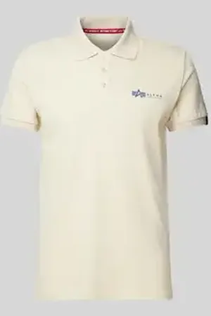 Alpha Industries Regular fit poloshirt met labelprint