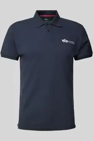 Alpha Industries Regular fit poloshirt met labelprint