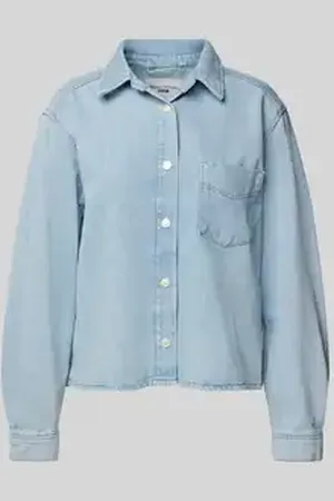 Marc O’ Polo Regular fit jeansblouse met borstzak