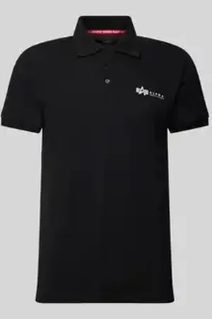 Alpha Industries Regular fit poloshirt met labelprint