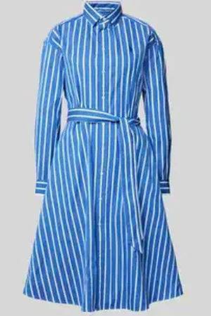 Ralph Lauren Knielange jurk met strikceintuur, model 