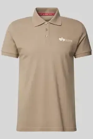 Alpha Industries Regular fit poloshirt met labelprint