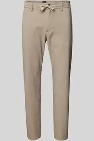 HUGO BOSS Tapered fit chino met structuurmotief
